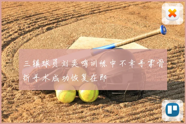 三镇球员刘奕鸣训练中不幸手掌骨折手术成功恢复在即