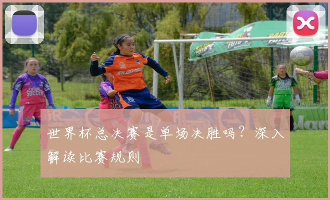 世界杯总决赛是单场决胜吗？深入解读比赛规则